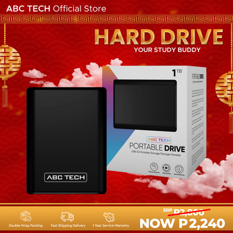 ABC TECH PORTABLE HARD DRIVE 1TB