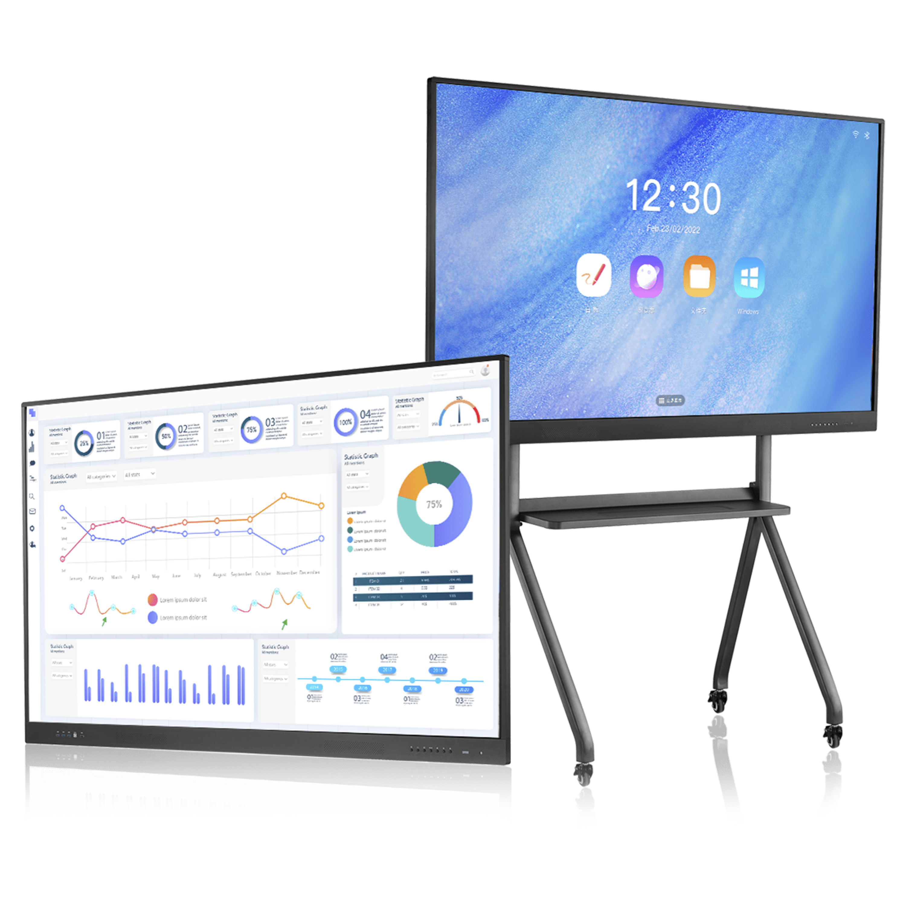 ABC TECH INTERACTIVE TOUCH SCREEN WHITEBOARD