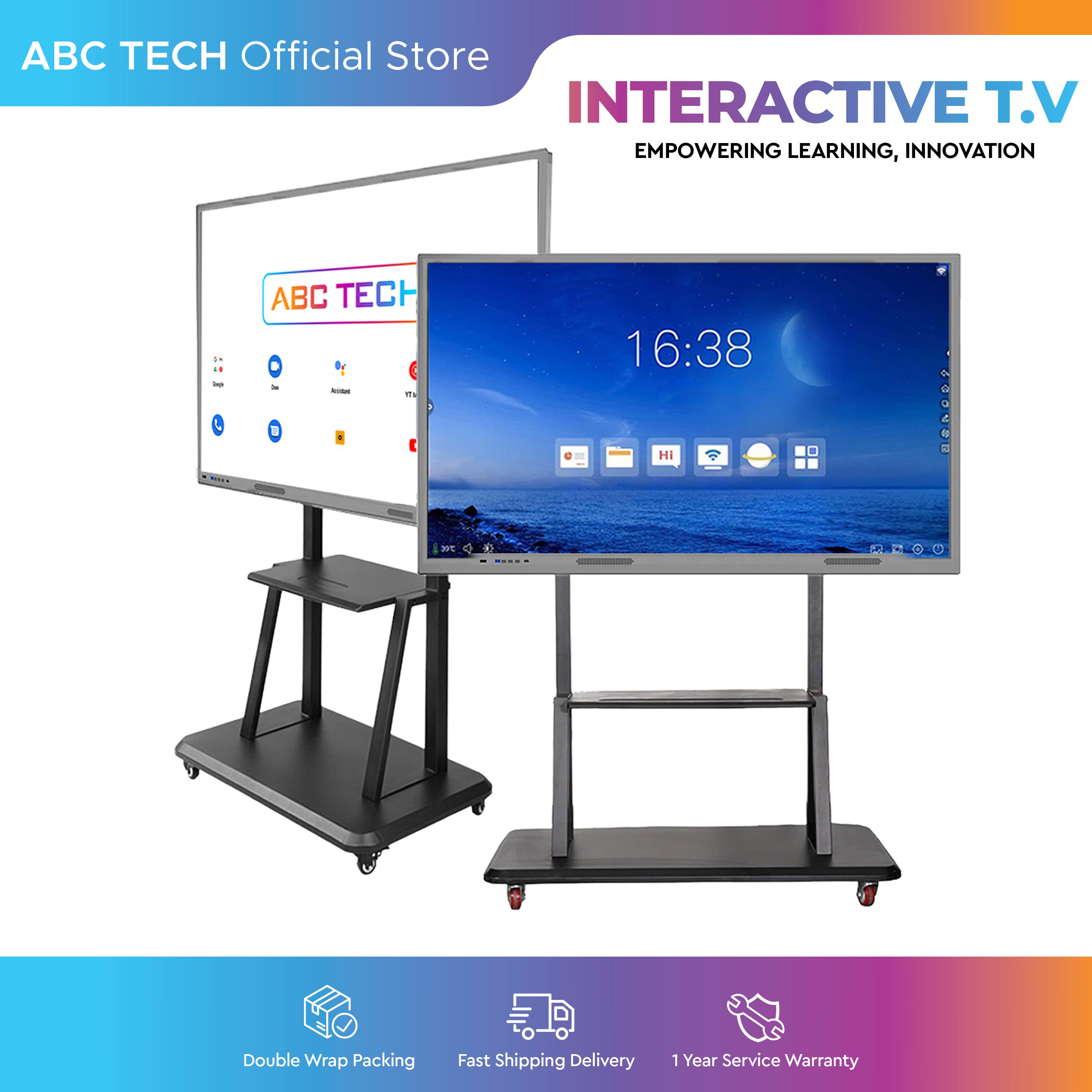 ABC TECH INTERACTIVE TOUCH SCREEN WHITEBOARD