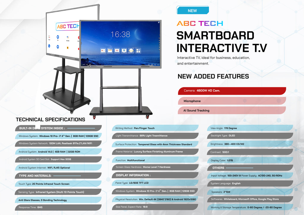 ABC TECH INTERACTIVE TOUCH SCREEN WHITEBOARD – ABCTechph