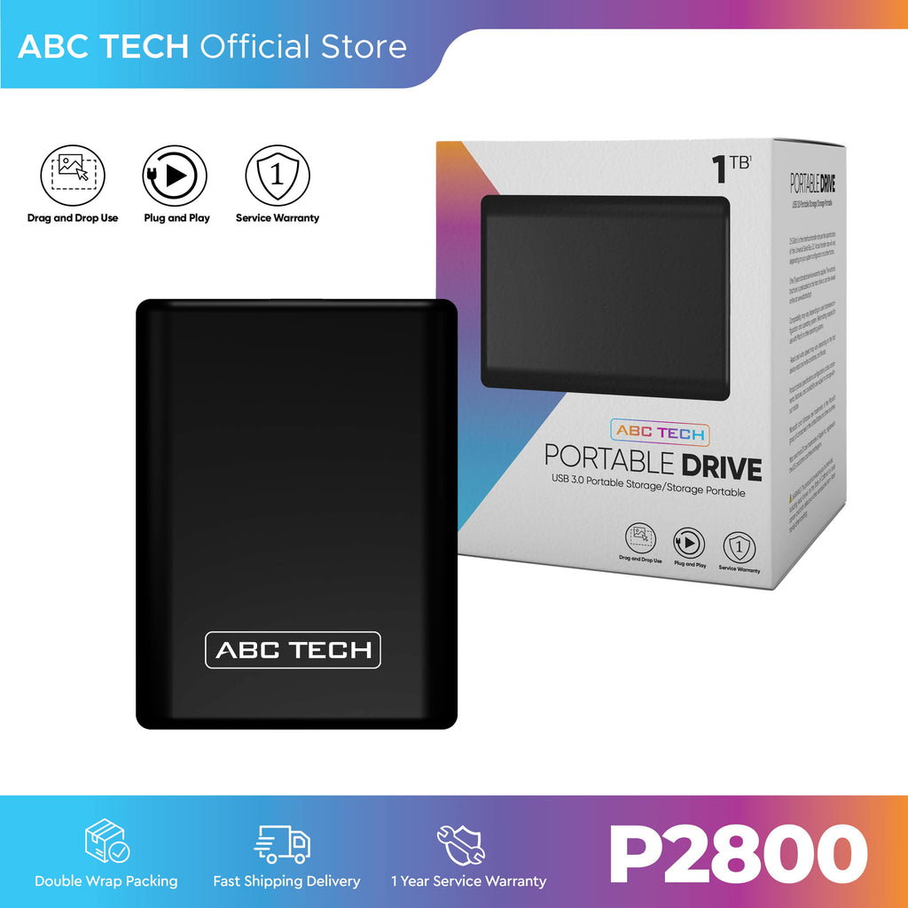 ABC TECH PORTABLE HARD DRIVE 1TB